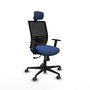 PIQUERAS Y CRESPO Silla de oficina Yunquera con mecanismo Sincro, Azul marino y Negro