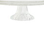 DKD Home Decor Plato de Cristal Grabado Transparente con Pie 33x33x9,4 cm