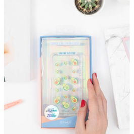 Mr. Wonderful Carcasa Transparente iPhone SE 5 5S WOA09743SM con Diseño de Aguacates y Hoja de Pegatinas