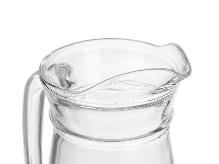 Vivalto Jarra de Vidrio con Asa Transparente de 1,3 L | 16x21x13 cm (Set de 12)