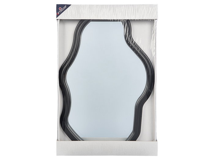 Giftdecor Espejo Forma Negro 72 cm de Alto x 46 cm de Ancho x 3 cm de Profundidad en Plástico (Set de 6)