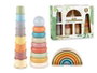 Jugatoys - misprimerosjuguetes Torres Apilables infantiles de diferentes formas en set 40x28'5x9'5cm