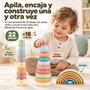 Jugatoys - misprimerosjuguetes Torres Apilables infantiles de diferentes formas en set 40x28'5x9'5cm