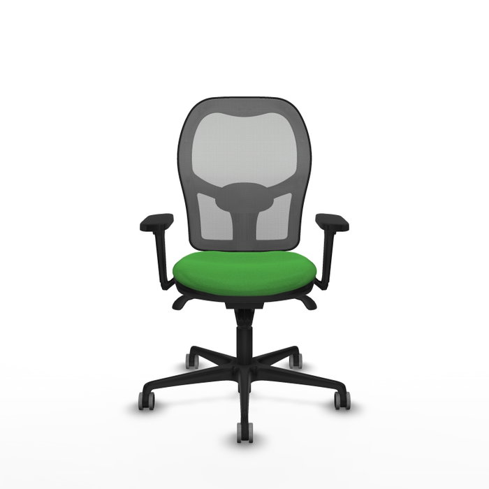 PIQUERAS Y CRESPO Silla de oficina Jorquera con mecanismo sincro, tela verde y malla gris PIQUERAS Y CRESPO Silla de oficina Jorquera con mecanismo sincro, tela verde y malla gris