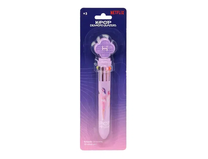 Safta Bolígrafo Retráctil 10 Colores K-pop Demon Hunters Stationery Safta Bolígrafo Retráctil 10 Colores K-pop Demon Hunters Stationery