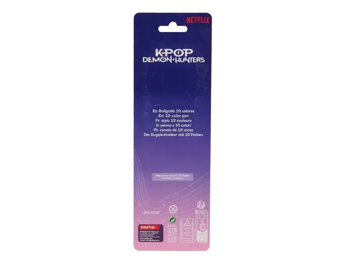 Safta Bolígrafo Retráctil 10 Colores K-pop Demon Hunters Stationery Safta Bolígrafo Retráctil 10 Colores K-pop Demon Hunters Stationery