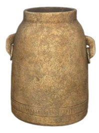 DKD Home Decor Jarrón de Terracota Artesanal Desgastado Marrón