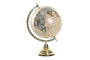 DKD Home Decor Globo Terráqueo Aluminio y PVC Rosa y Dorado