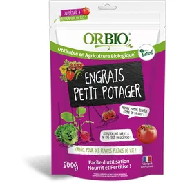 Orbio OR BIO Abono Granulado Ecológico para Huertos - 500g para Huerto Pequeño - Fórmula Nutritiva
