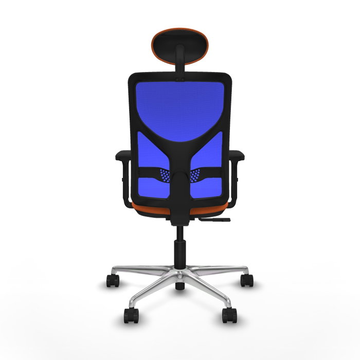 PIQUERAS Y CRESPO Silla de oficina Motilla con mecanismo Sincro, Tela Naranja y Malla Azul PIQUERAS Y CRESPO Silla de oficina Motilla con mecanismo Sincro, Tela Naranja y Malla Azul