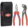 Knipex Mini juego de alicates de 2 piezas en bolsa para cinturón