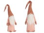 KRIST+ Gnomo Terciopelo Rosa Claro 100 cm Alto con Gorro (Set de 8)