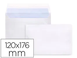 Liderpapel Sobre 9 Comercial Normalizado Blanco Tira Silicona 120x176 mm Paquete 25 Unidades