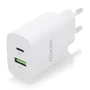 Aisens Cargador de Pared 20W con USB-C PD3.0 y USB-A QC3.0 - Blanco