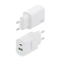 Aisens Cargador de Pared 20W con USB-C PD3.0 y USB-A QC3.0 - Blanco