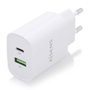 Aisens Cargador de Pared 20W con USB-C PD 3.0 y USB-A QC 3.0 Blanco A110-0754