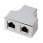 LogiLink Acoplador Modular RJ45 a 2 x RJ45 F/F Metalizado
