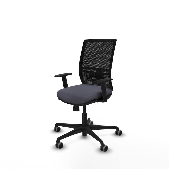 PIQUERAS Y CRESPO Silla de oficina Yunquera con mecanismo Sincro/Traslack, Gris oscuro y Negro PIQUERAS Y CRESPO Silla de oficina Yunquera con mecanismo Sincro/Traslack, Gris oscuro y Negro