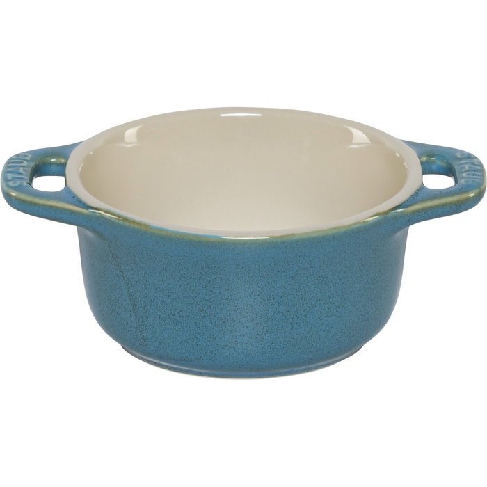 Staub Mini Cocotte Set 4-Piece Round Ceramic Antique Turquoise Staub Mini Cocotte Set 4-Piece Round Ceramic Antique Turquoise