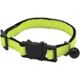 Aime AIM3281019020624 Collar para Gato Amarillo Neón, Purpurina Dorada, Cascabel Plateado