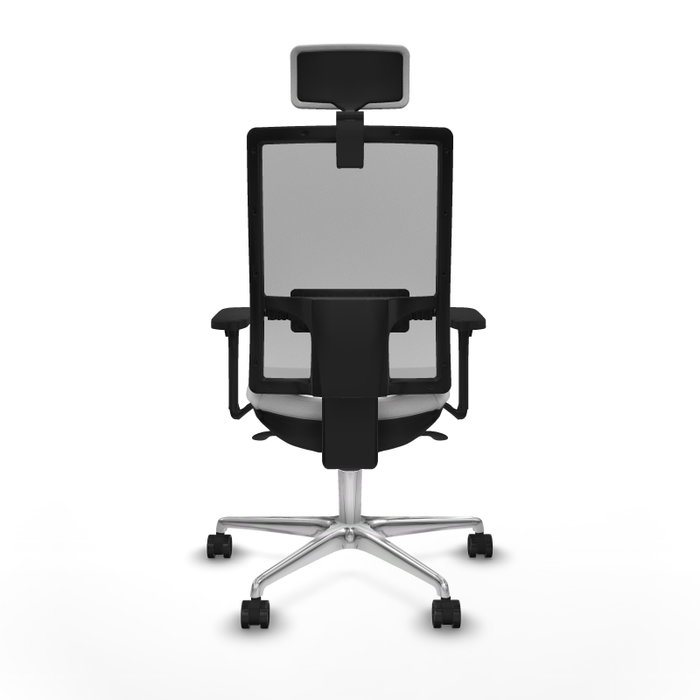 PIQUERAS Y CRESPO Silla de oficina Horna con mecanismo Sincro, Blanco y Gris PIQUERAS Y CRESPO Silla de oficina Horna con mecanismo Sincro, Blanco y Gris