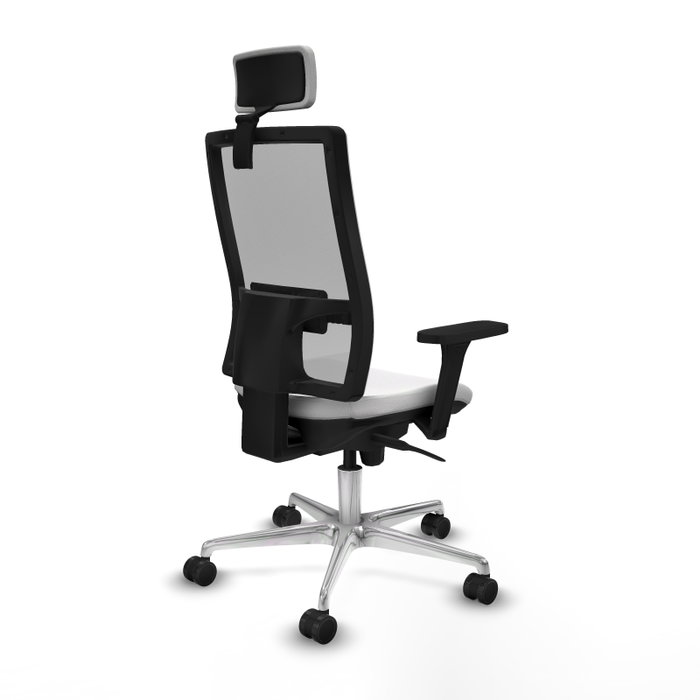 PIQUERAS Y CRESPO Silla de oficina Horna con mecanismo Sincro, Blanco y Gris PIQUERAS Y CRESPO Silla de oficina Horna con mecanismo Sincro, Blanco y Gris