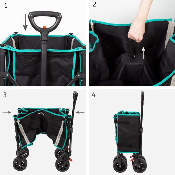 Color Baby Carro Playa Plegable 70X45X95Cm Ruedas 14Cm