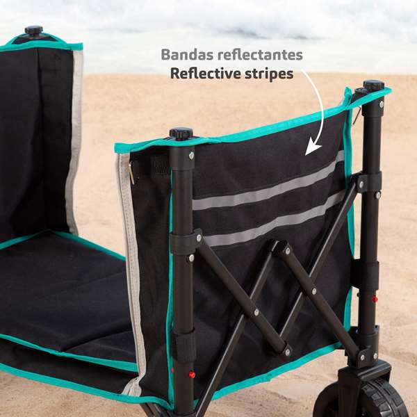 Color Baby Carro Playa Plegable 70X45X95Cm Ruedas 14Cm