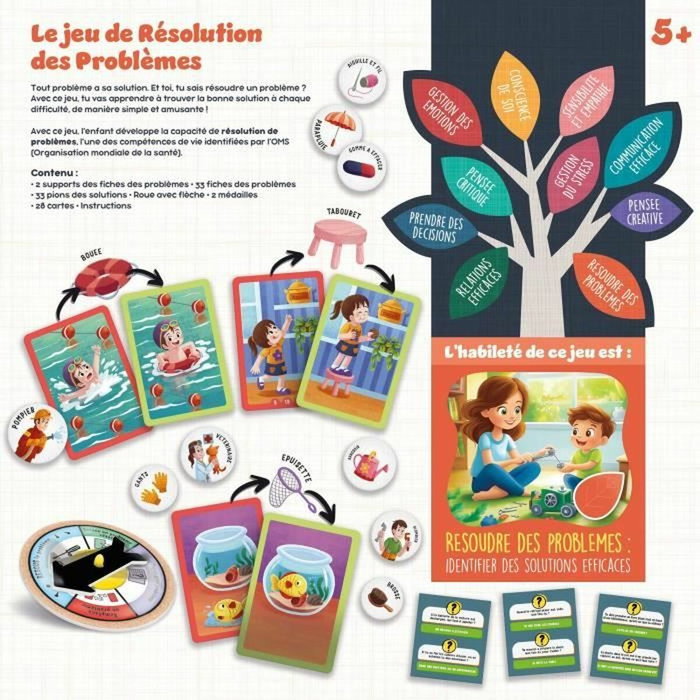 Lisciani Giochi Resolución de problemas - Juego de mesa Habilidades para la vida con tablero ilustrado