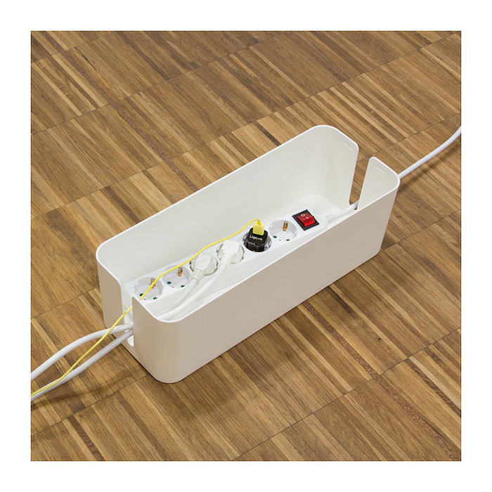 LogiLink KAB0063 Caja de cables Plástico Blanco 407 x 157 x 133,5mm