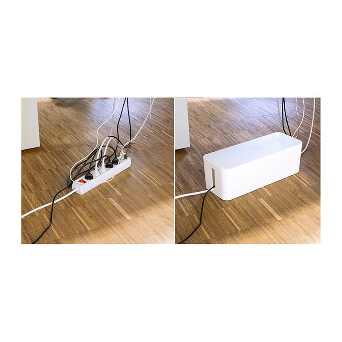 LogiLink KAB0063 Caja de cables Plástico Blanco 407 x 157 x 133,5mm