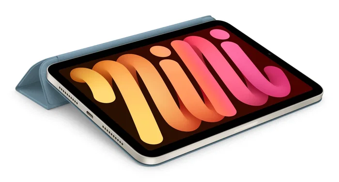 Apple Smart Folio MC2U4ZM/A para iPad mini 6ª generación (8.3 pulgadas, A17 Pro) - Fundas Magnéticas Azul Denim