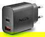Cargador de pared gan ngs era 20w 1xusb tipo-c 1xusb 20w