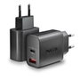 NGS Cargador de Pared GaN ERA20WBLACK 20W USB-C y USB-A Negro
