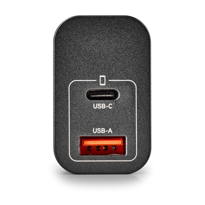 NGS Cargador de Pared GaN ERA20WBLACK 20W USB-C y USB-A Negro