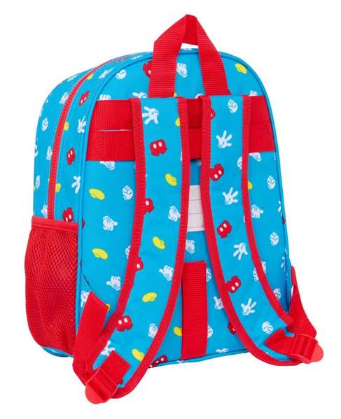 Mochila Escolar Mickey Mouse Clubhouse Fantastic Azul Rojo 28 x 34 x 10 cm