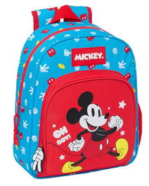 Mochila Escolar Mickey Mouse Clubhouse Fantastic Azul Rojo 28 x 34 x 10 cm