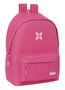 Safta Mochila Doble para Portátil 15,6"+USB Munich Básicos Fucsia 31x44x18 cm