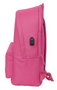 Safta Mochila Doble para Portátil 15,6"+USB Munich Básicos Fucsia 31x44x18 cm
