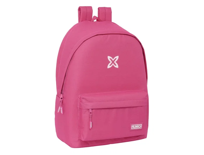 Safta Mochila Munich Basics para Portátil 15,6'' con USB, Fucsia