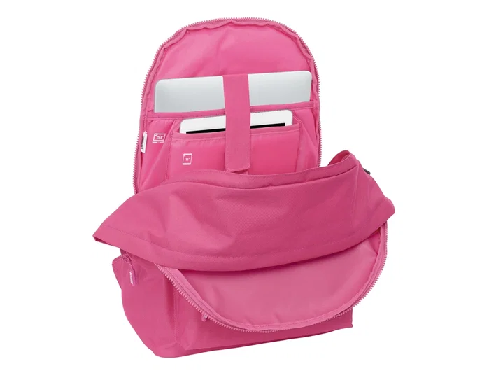 Safta Mochila Munich Basics para Portátil 15,6'' con USB, Fucsia