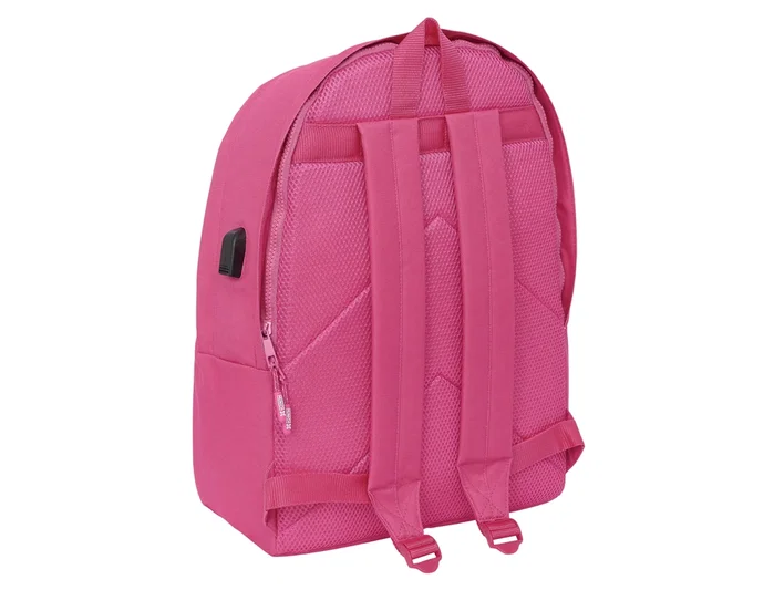 Safta Mochila Munich Basics para Portátil 15,6'' con USB, Fucsia