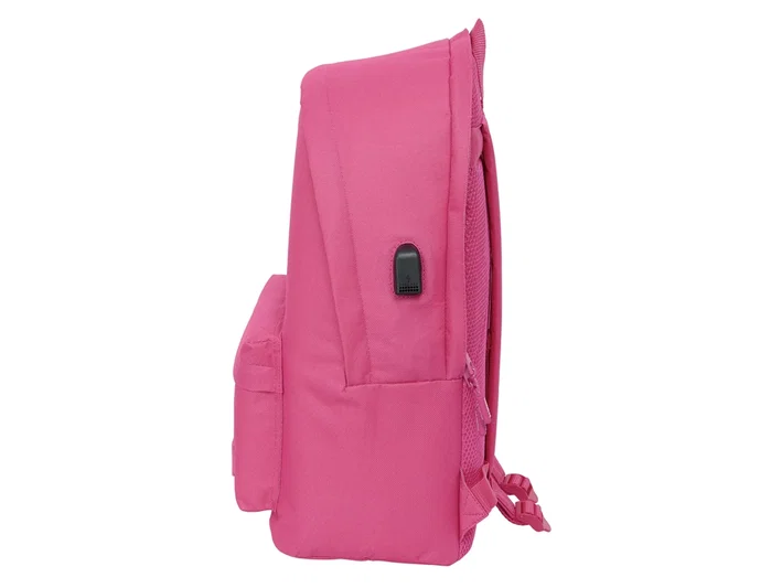 Safta Mochila Munich Basics para Portátil 15,6'' con USB, Fucsia
