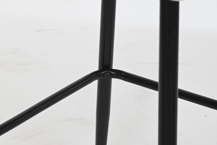 DKD Home Decor Taburete Moderno Beige Negro 55 x 100 x 48 cm Poliester Metal