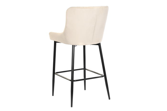 DKD Home Decor Taburete Moderno Beige Negro 55 x 100 x 48 cm Poliester Metal