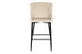 DKD Home Decor Taburete Moderno Beige Negro 55 x 100 x 48 cm Poliester Metal