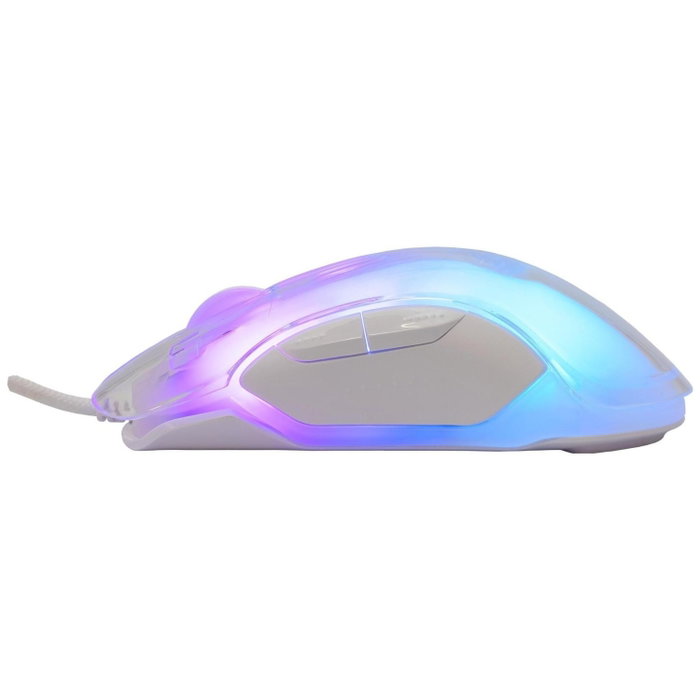 White Shark Mordred Ratón Gaming Láser RGB 12800 dpi Blanco