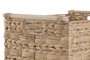 DKD Home Decor Set de 3 Cestas de Jacinto de Agua y Madera