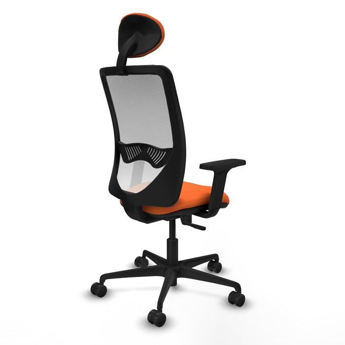 PIQUERAS Y CRESPO Silla de oficina Zulema Naranja y Blanco
