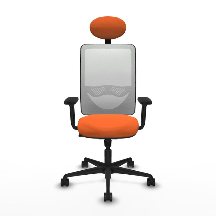 PIQUERAS Y CRESPO Silla de oficina Zulema Naranja y Blanco